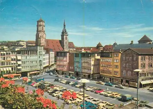 Germany Stuttgart Marktplatz und Stiftskirche
