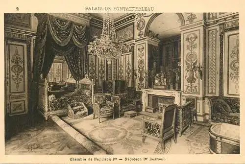 France palais de Fontainebleau chambre de Napoleon