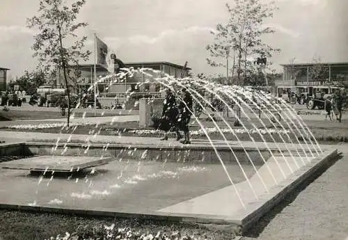 Germany Erfurt Ausstelungsgelande Der "Iga" fountain
