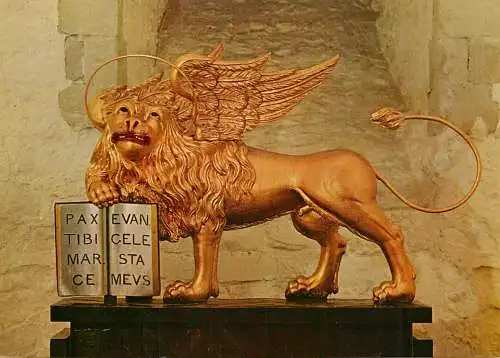 England Tower of London gilded wooden statue figure of the Lion of St Mark