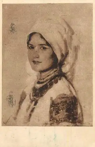 Romania pictura Nicolae Grigorescu taranca din Muscel