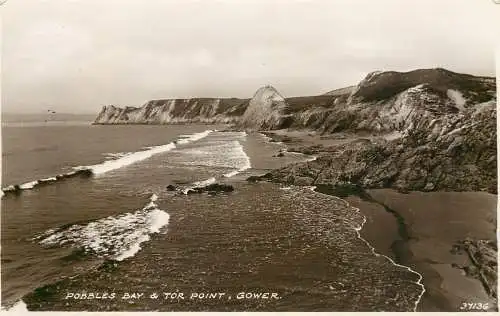 United Kingdom England Pobbles Bay Tor point Gower