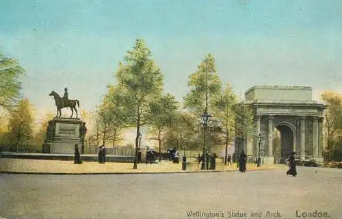 United Kingdom England London Wellington statue arch