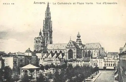Belgium Antwerp Place Verte cathedrale