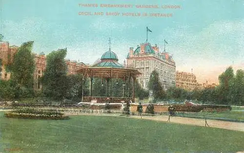 United Kingdom England London Thames embankment gardens