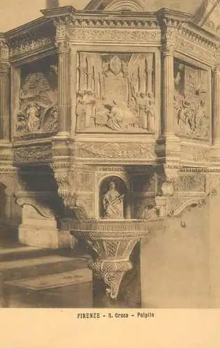 Italy Florence Santa Croce pulpito