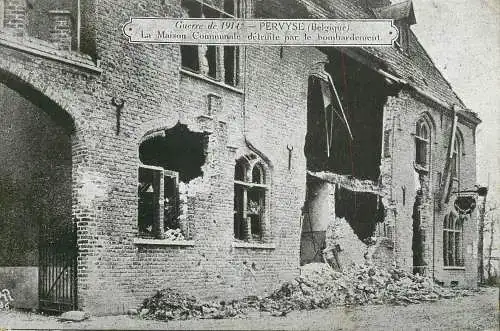 Belgium Pervyse 1914 ww1 ruins