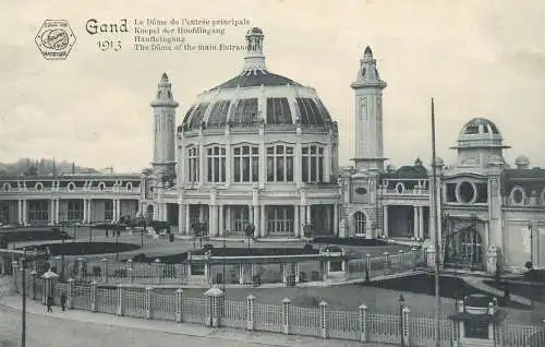 Belgium Gand 1913 dome of the main entrance