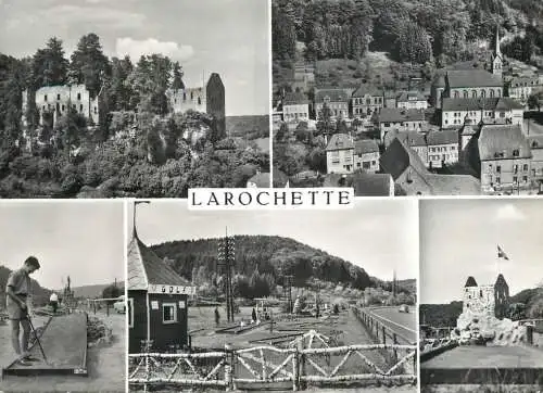 Luxembourg Larochette different views bird stamp