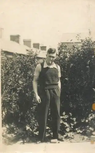 Social history annonymous persons souvenir photo elegant young man cigarette
