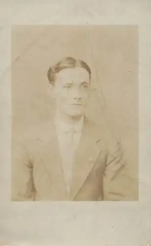 Social history annonymous persons souvenir photo elegant young man