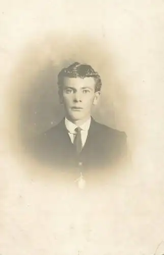 Social history annonymous persons souvenir photo elegant young man