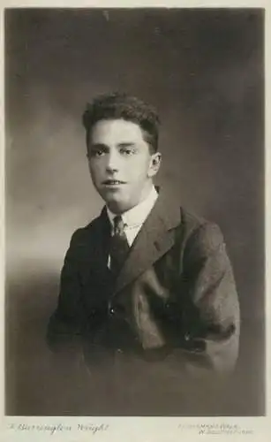 Social history annonymous persons souvenir photo elegant young man