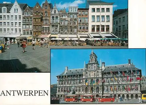Belgium Greetings from Antwerpen different aspects and views