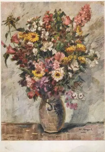 Fine arts paintings W. Nagel Feldblumen