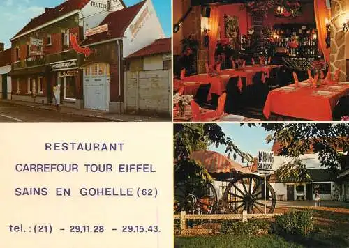 Postcard hotel restaurant Carrefour Tour Eiffel