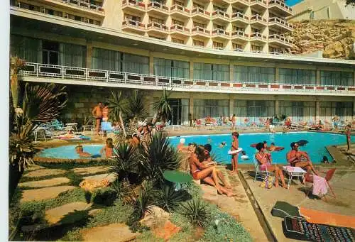 Postcard hotel restaurant Coral Playa Magaluf Mallorca