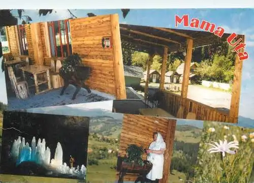 Postcard hotel restaurant Romania camping Mama Uta