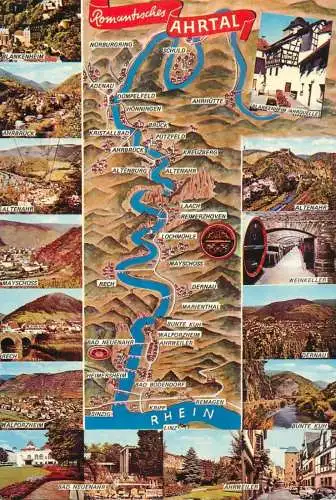 Germany Romantisches Ahrtal & Rhein several sights and map