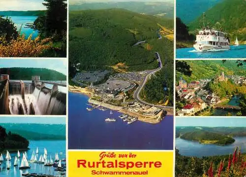 Germany Grusse von der Ruhrtalsperre Schwammenauel multi view