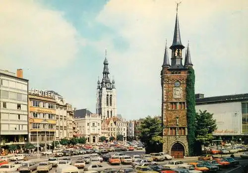 Belgium Kortrijk Belfort, Grote Markt, St Maartenskerk