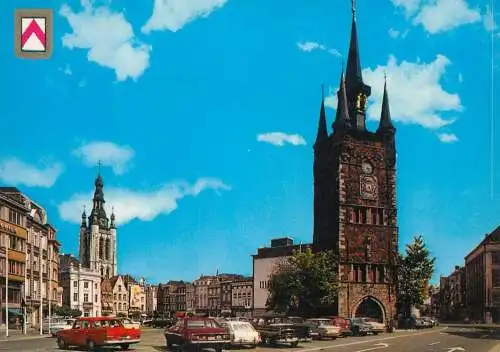 Belgium Kortrijk Grote Markt , Belfort & St Maartenskerk