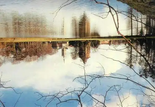 Belgium Enghien L'Etang du Miroir vue d'hiver