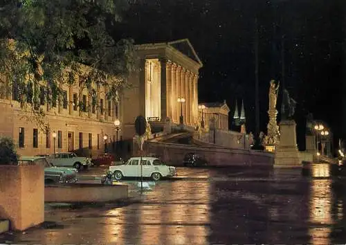 Austria Wien Parlament nocturnal aspect