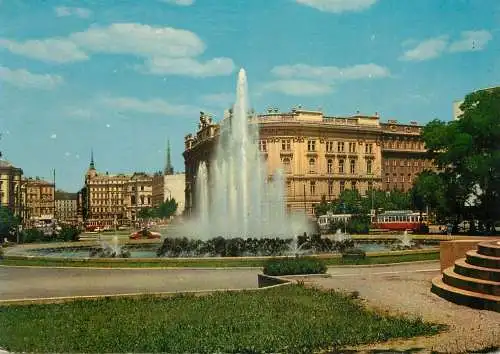 Austria Wien Schwarzenbergplatz mit Hochstrahlbrunnen