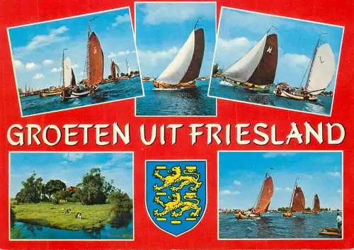 Netherlands Groeten uit Friesland different views souvenir
