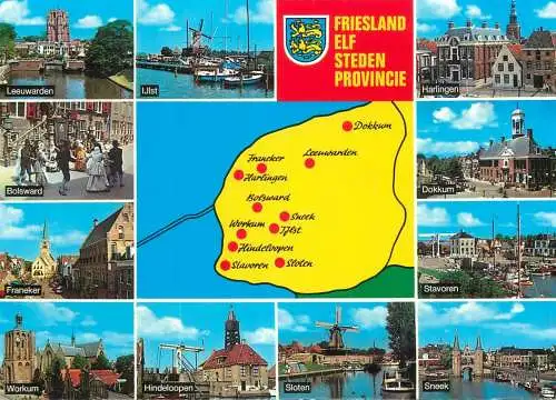 Netherlands Friesland multi view and map