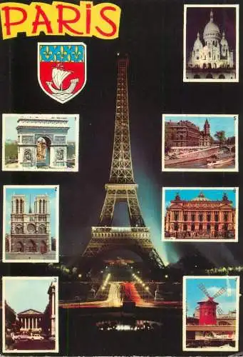 France Paris souvenir several views