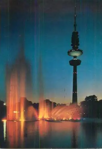 Germany Hamburg Wasser-Licht Orgel Planten und Blomen & Fernsehturm