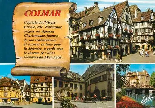 France Colmar houses typical architecture multi view