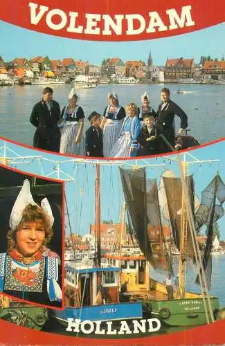 Netherlands Volendam ethinc types folk costumes multi view