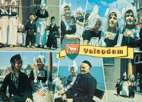 Netherlands Volendam ethnic types and scenes and folk costumes multi view