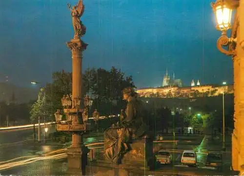Czech Republic Prague Hradcany evening view