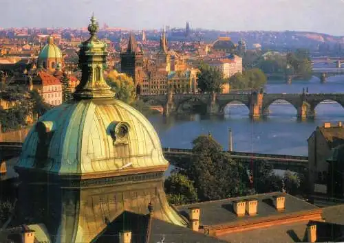 Czech Republic Prague bridges general view