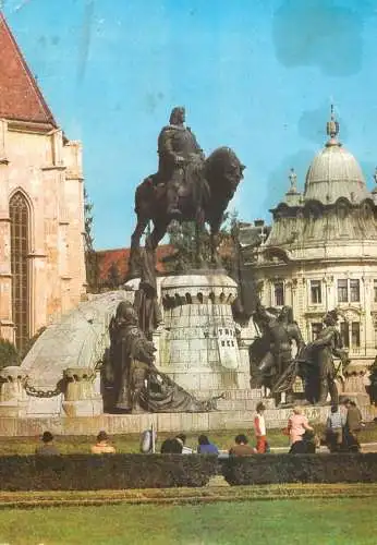 Romania Cluj-Napoca Matei Corvin equestrian statue