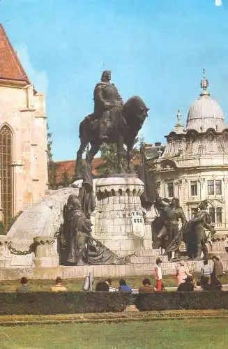 Romania Cluj-Napoca statuia lui Matei Corvin