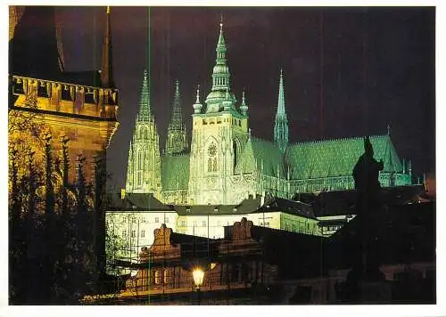 Czech Republic Prague Castle night view