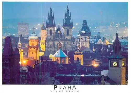 Czech Republic Prague Stare Mesto Old Town nocturnal general view