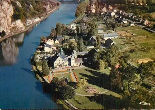 Belgium Anseremme Dinant aerial view