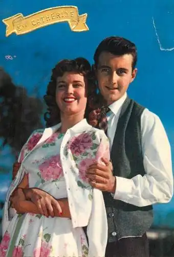 Couple greetings Ste Catherine Kruger Publishing postcard (upper right corner crease)