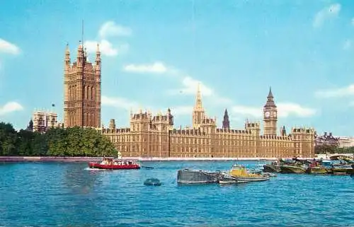England London Houses of Parliament from across the Thames