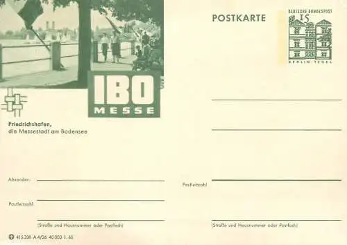 Postkarte Deutsche Bundes Post IBO Messe Friedrichshafen