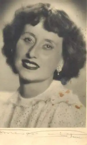 Fancy woman portrait Zur Erinnerung 1954 photo