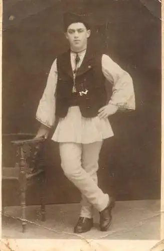 Folk type Romania photo postcard