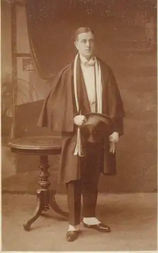 Elegant man souvenir photo postcard