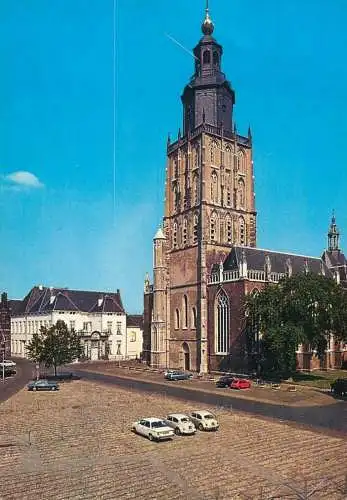 Netherlands Zutphen St Walburgskerk met Stadhuis
